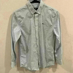 Vineyard Vines Kids Whale Shirt Button Down Checkered Blue White Size M (12-14)